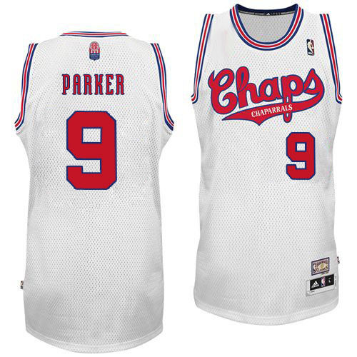 Camiseta Parker #9 Spurs ABA Blanco - Haga un click en la imagen para cerrar