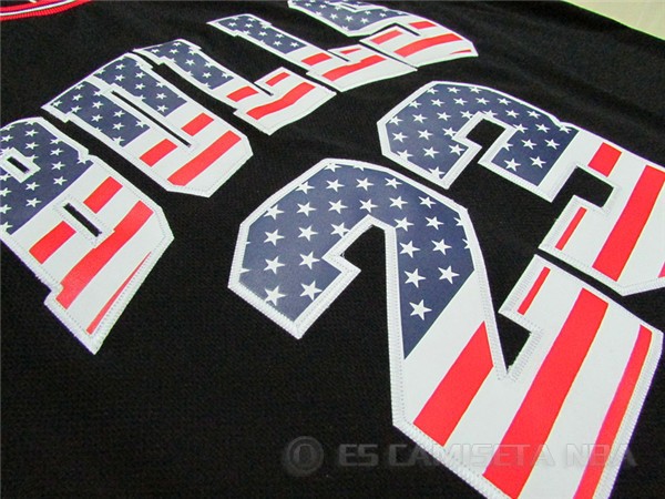 Camiseta Jordan #23 Bandera Americana Negro - Haga un click en la imagen para cerrar