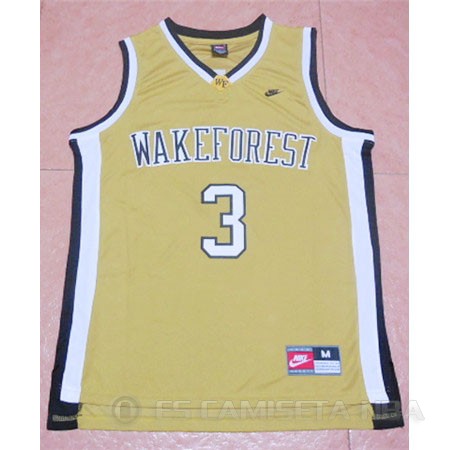Camiseta Demon Deacons Paul #3 NCAA Amarillo - Haga un click en la imagen para cerrar