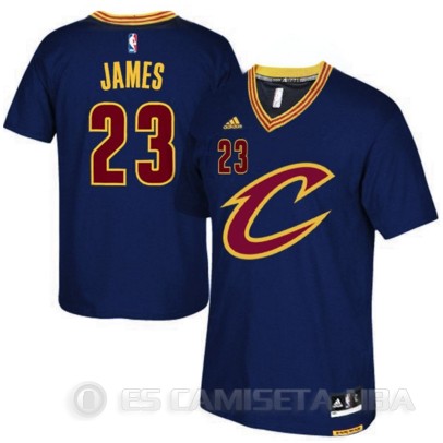 Camiseta Cavaliers James #23 Manga Corta Azul - Haga un click en la imagen para cerrar