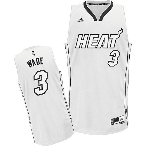 Camiseta Wade #3 Heats 2012 Navidad Blanco - Haga un click en la imagen para cerrar