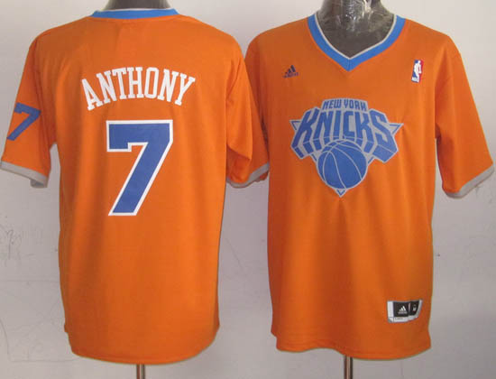 Camiseta Anthony #7 Knicks 2013 Navidad Naranja - Haga un click en la imagen para cerrar