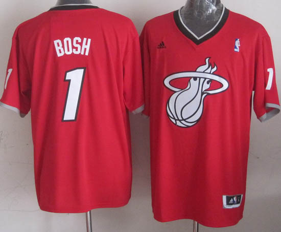 Camiseta Bosh #1 Heats 2013 Navidad Rojo - Haga un click en la imagen para cerrar