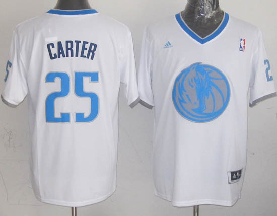 Camiseta Carter #25 Mavericks 2013 Navidad Blanco - Haga un click en la imagen para cerrar