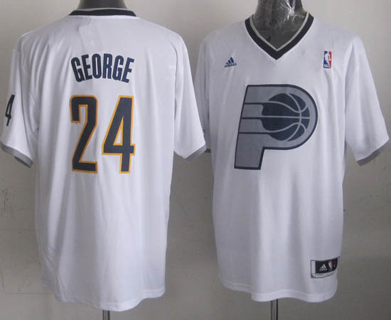 Camiseta George #24 Pacers 2013 Navidad Blanco - Haga un click en la imagen para cerrar
