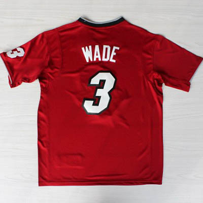 Camiseta Wade #3 Heats 2013 Navidad Rojo - Haga un click en la imagen para cerrar