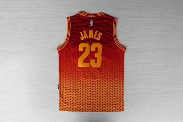 Camiseta James #23 Cavaliers Resuenan Moda Naranja Rojo - Haga un click en la imagen para cerrar
