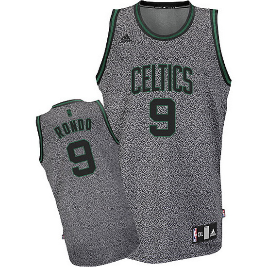 Camiseta Rondo #9 Celtics 2013 Moda Estatica Gris - Haga un click en la imagen para cerrar