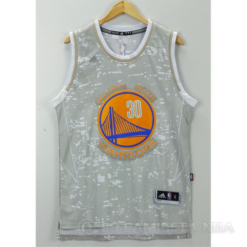 Camiseta Warriors Curry #30 Luces de la ciudad Gris - Haga un click en la imagen para cerrar