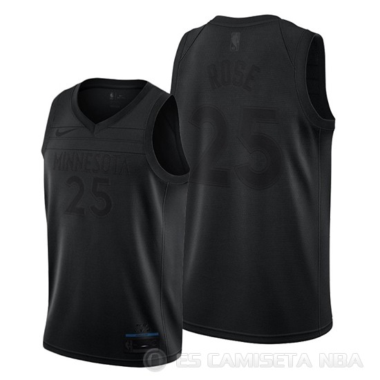 Camiseta Derrick Rose #25 Minnesota Timberwolves MVP Negro - Haga un click en la imagen para cerrar