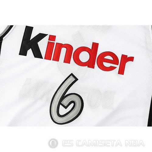 Camiseta Kinder Ginobili #6 Pelicula Blanco - Haga un click en la imagen para cerrar