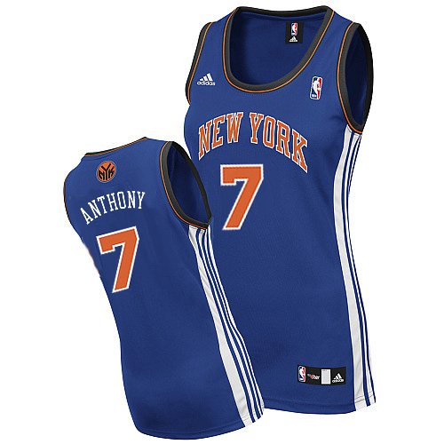 Camiseta Anthony #7 New York Knicks Mujer Azul - Haga un click en la imagen para cerrar