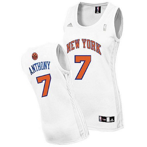Camiseta Anthony #7 New York Knicks Mujer Blanco - Haga un click en la imagen para cerrar