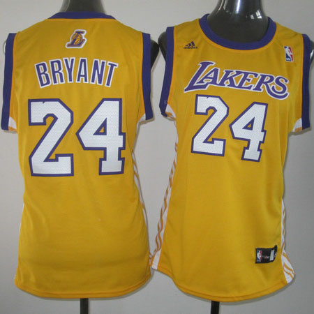 Camiseta Bryant #24 Los Angeles Lakers Mujer Amarillo - Haga un click en la imagen para cerrar
