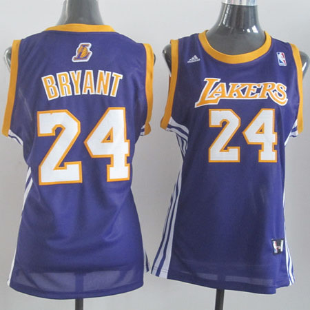 Camiseta Bryant #24 Los Angeles Lakers Mujer Purpura - Haga un click en la imagen para cerrar