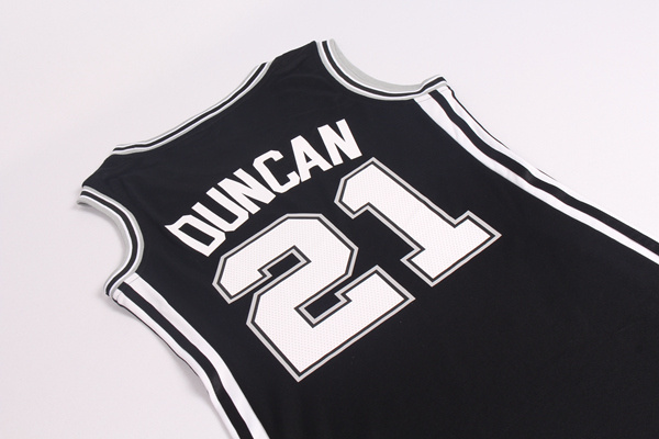 Camiseta Duncan #21 San Antonio Spurs Mujer Negro - Haga un click en la imagen para cerrar