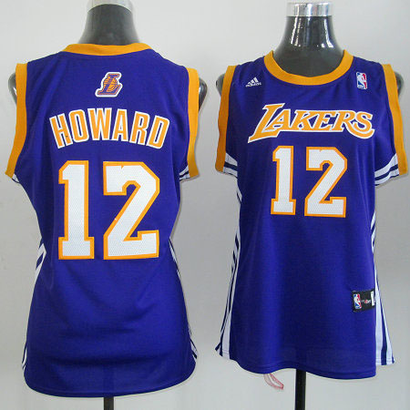 Camiseta Howard #12 Los Angeles Lakers Mujer Purpura - Haga un click en la imagen para cerrar