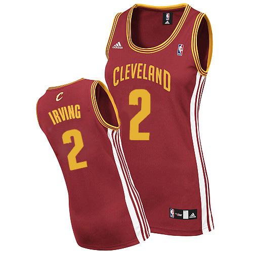 Camiseta Irving #2 Cleveland Cavaliers Mujer Rojo - Haga un click en la imagen para cerrar