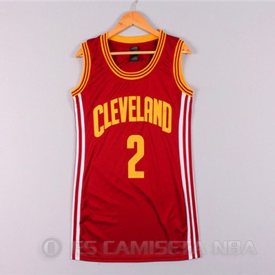 Camiseta Irving #2 Cleveland Cavaliers Mujer Rojo - Haga un click en la imagen para cerrar
