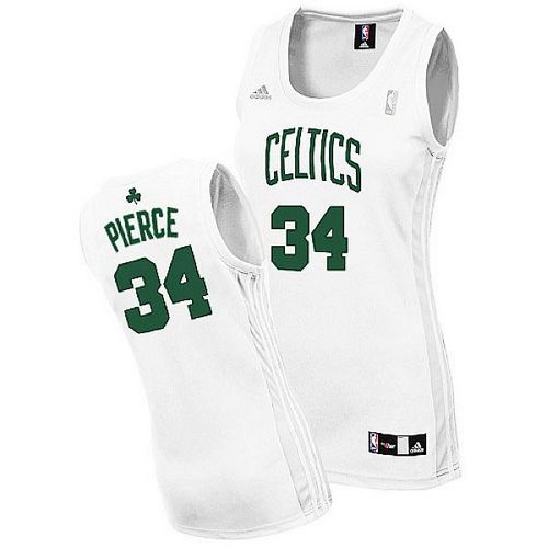 Camiseta Pierce #34 Boston Celtics Mujer Blanco - Haga un click en la imagen para cerrar