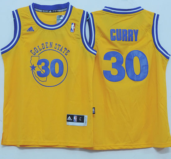 Camiseta Curry #30 Golden State Warriors Nino Amarillo - Haga un click en la imagen para cerrar