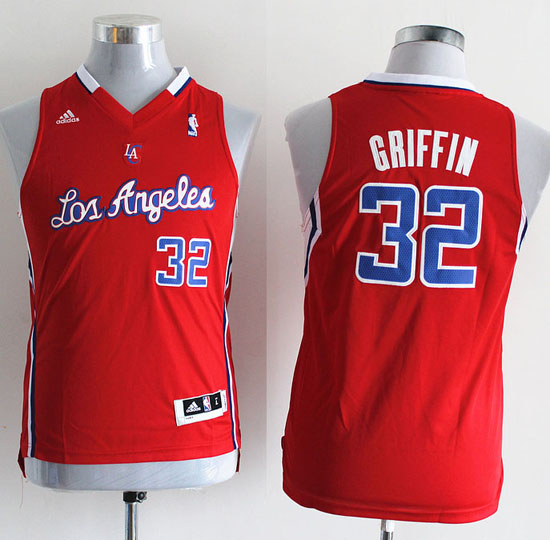 Camiseta Griffi #32 Los Angeles Clippers Nino Rojo - Haga un click en la imagen para cerrar