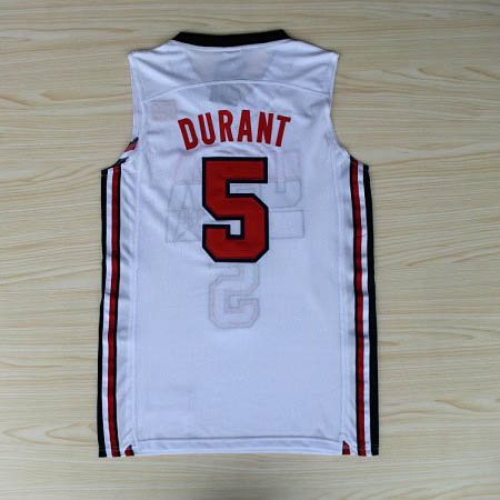 Camiseta Durant #5 USA 1992 Blanco - Haga un click en la imagen para cerrar