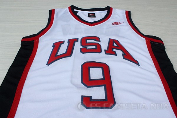 Camiseta Jordan #9 USA 1984 Blanco - Haga un click en la imagen para cerrar