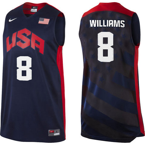 Camiseta Williams #8 USA 2012 Negro - Haga un click en la imagen para cerrar